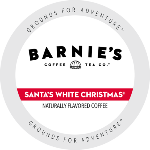Barnie's Santas White Christmas