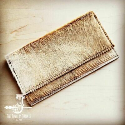 Light tan hair on hide wallet