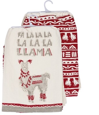 Kitchen Towel Set- Fa la la Llama