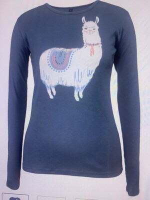 Llama long sleeve tee shirt