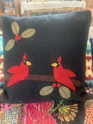 Black Cardinal Pillow
