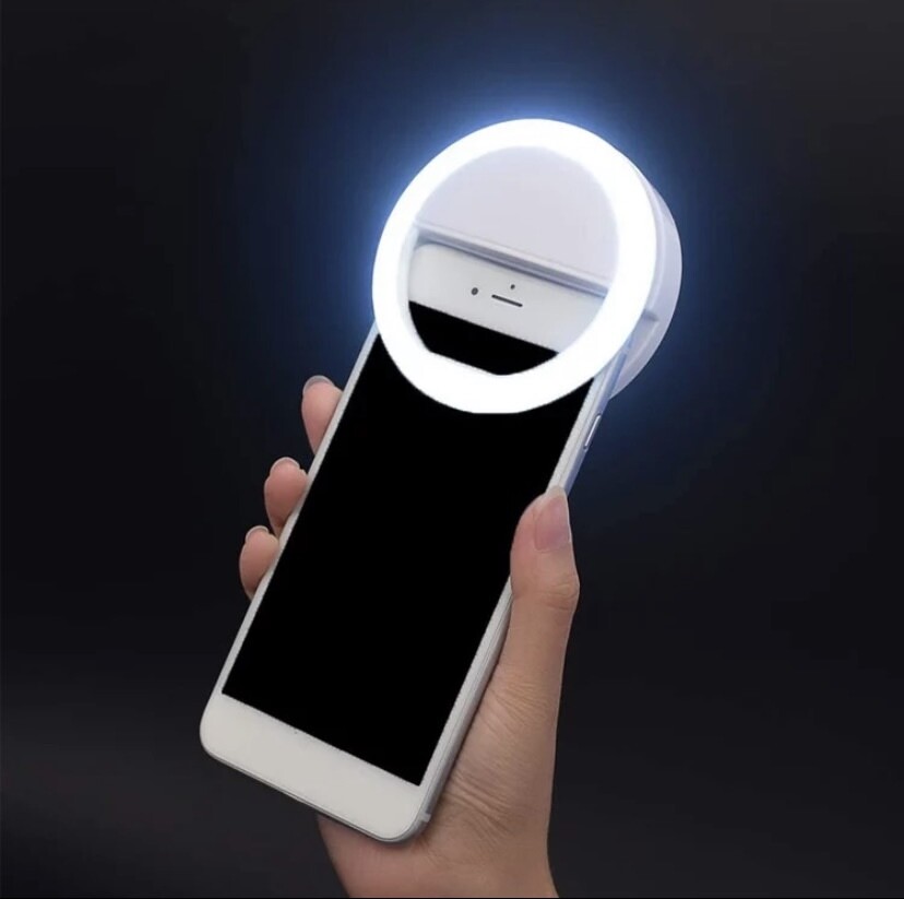 Portable Clip on Ring Selfie Light Flash with 36 Rechargeable LED for Phone Laptop iPad Photography(White) [Free Shipping]