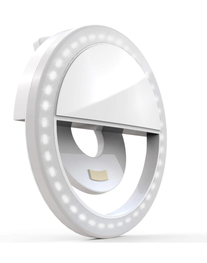 Portable Clip on Ring Selfie Light Flash with 36 Rechargeable LED for Phone Laptop iPad Photography(White) [Free Shipping]