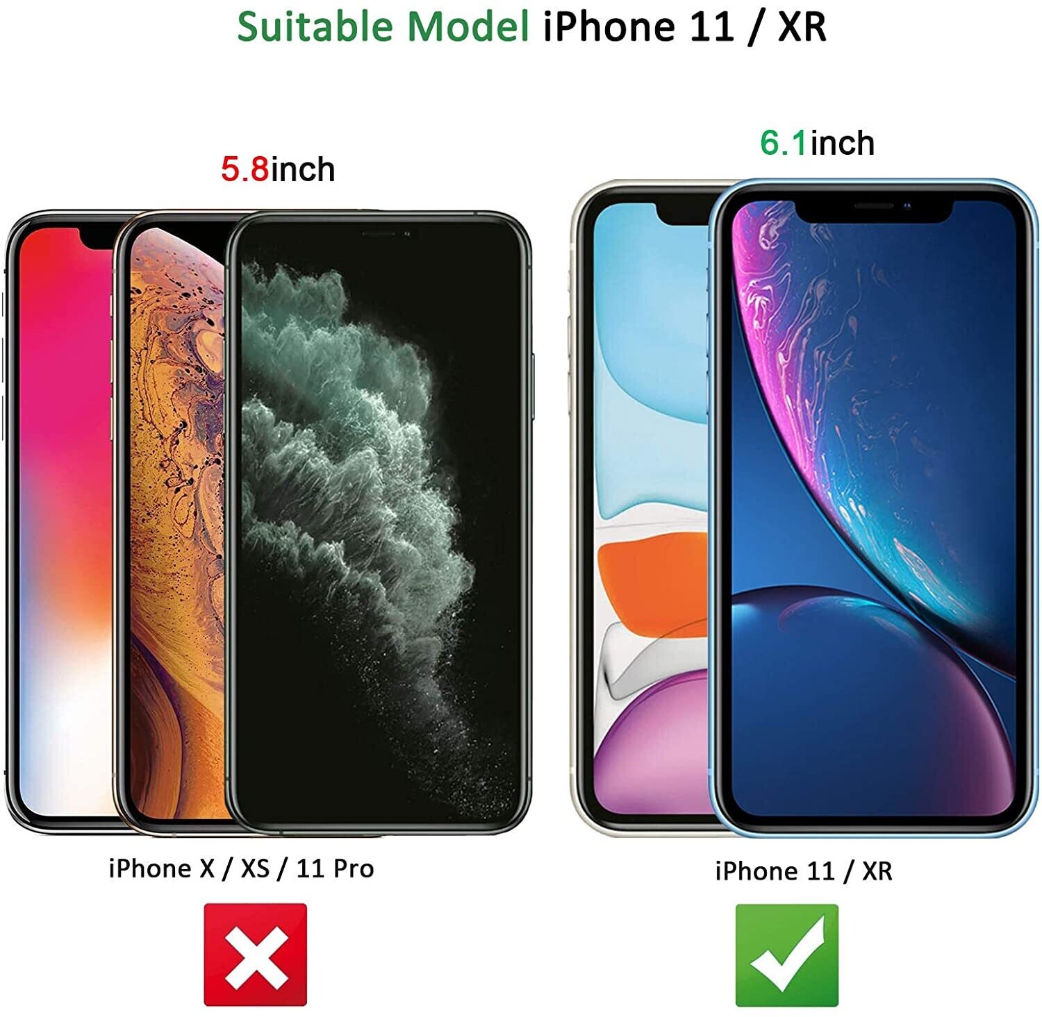 3 Glass Screen Protector for iPhone 11 and iPhone XR (6.1&quot;)