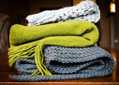A cozy scarf for an isolated senior
