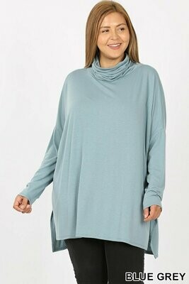 Cowl Neck Dolman Sleeve Top