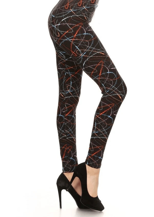 Buttery Soft Beautiful Multi-Color Printed High Waisted Plus Size Leggings