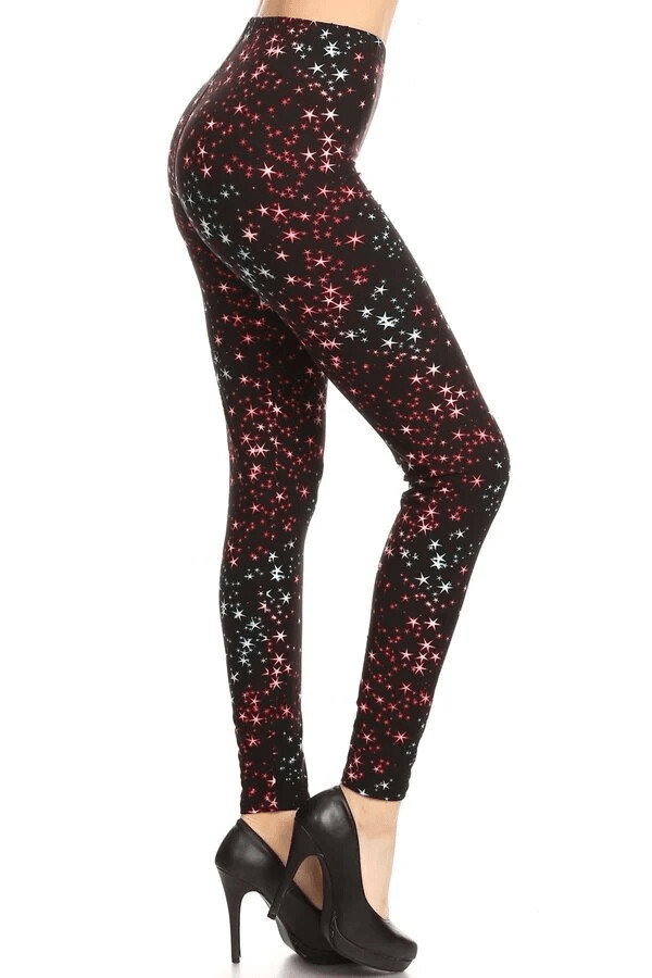 Buttery Soft Stars Printed Queen Size Leggings