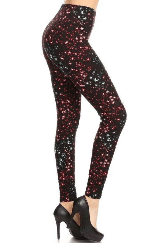 Buttery Soft Stars Printed Queen Size Leggings