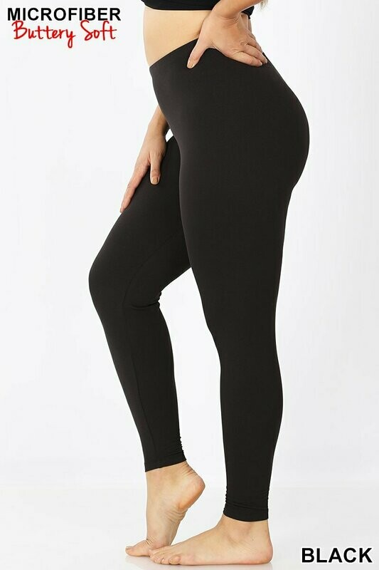 Buttery Soft Black Leggings - Standard, Plus and Queen