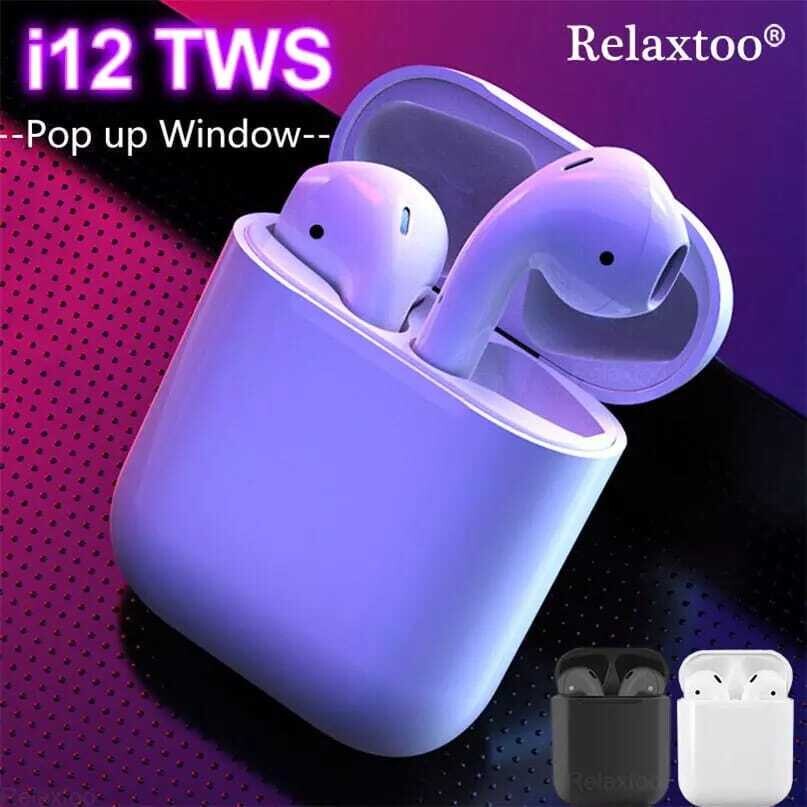 i12 tws earpods Bluetooth Headset Bluetooth Headset  (White, True Wireless)