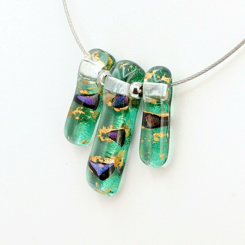 Collier 3 pièces Rivière sur câble inox