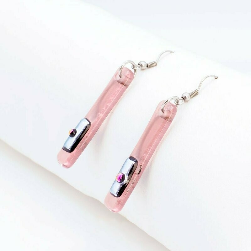 Boucles d'oreilles rosées claires