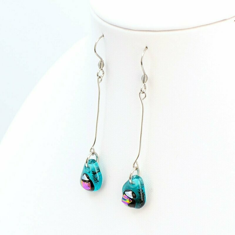 Boucles d'oreilles tiges turquoises