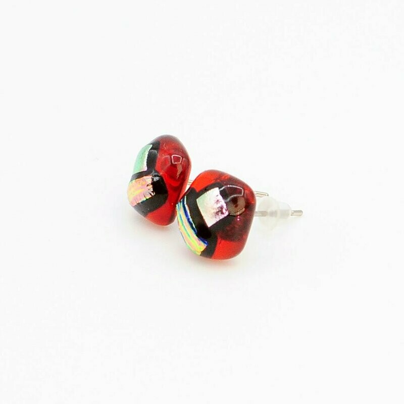 Boucles d'oreilles puces oranges
