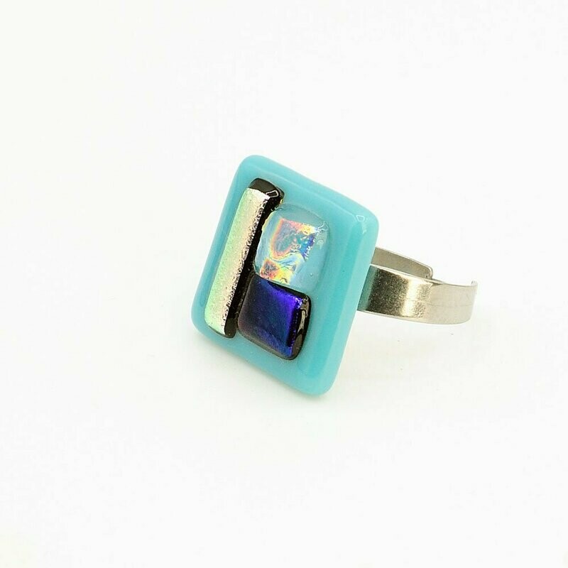 Bague turquoise opaque