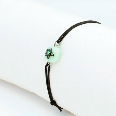 Bracelet enfant vert d'eau étoile