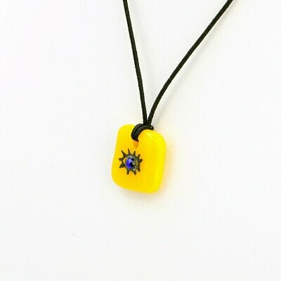 Collier enfant jaune œil