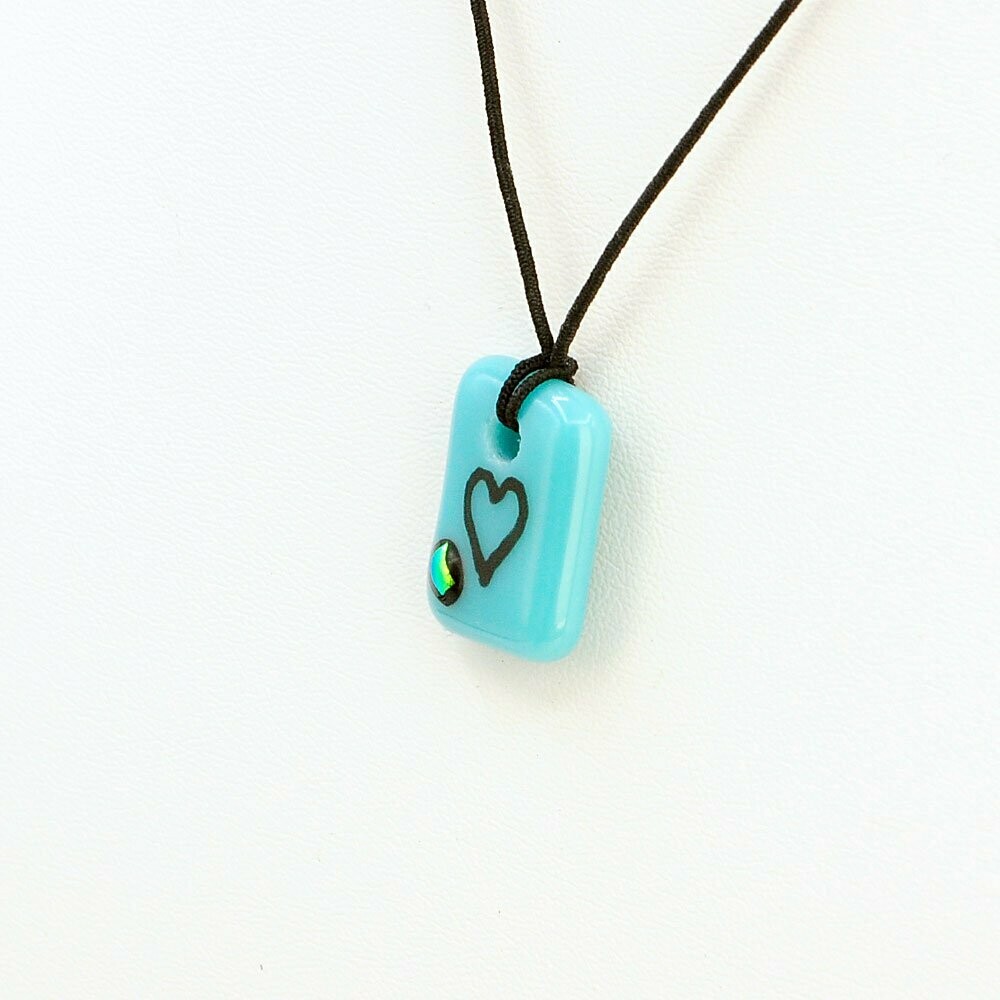 Collier enfant turquoise cœur