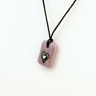 Collier enfant violet cœur