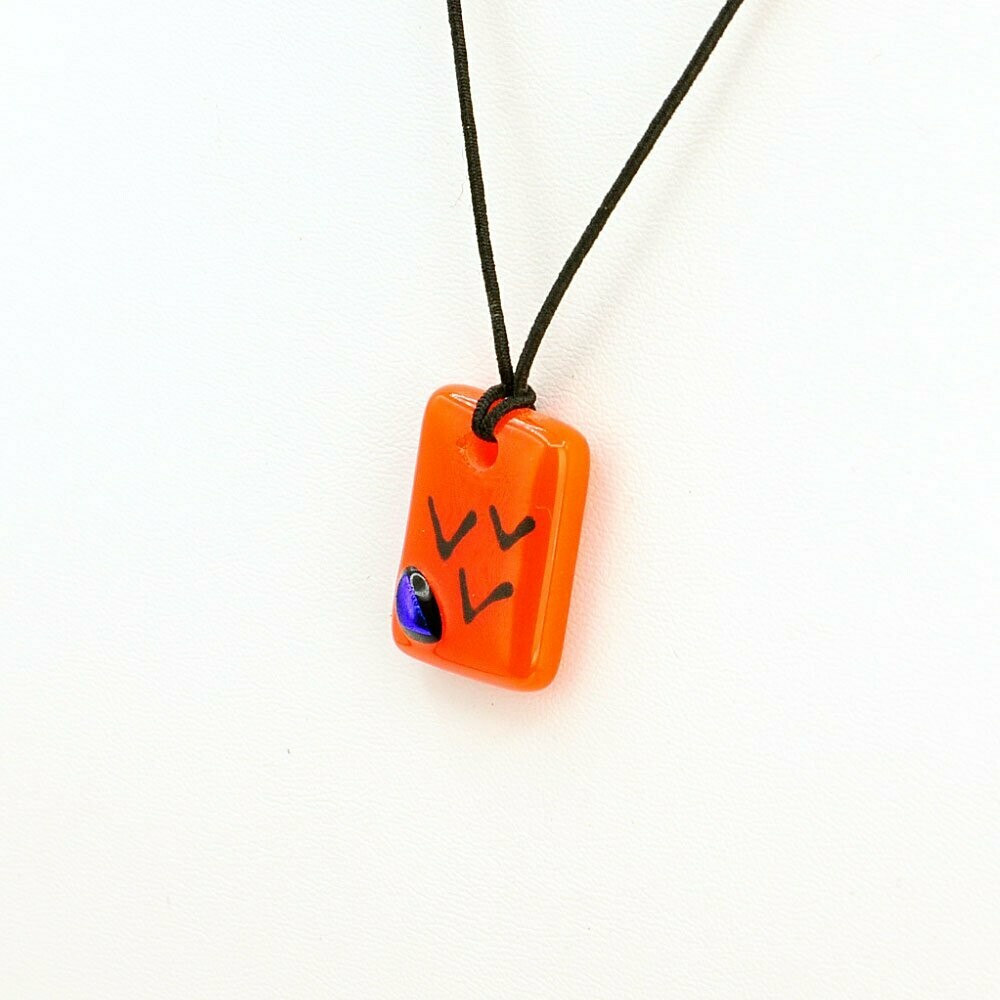 Collier enfant orange oiseaux