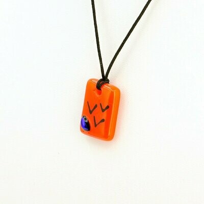 Collier enfant orange oiseaux
