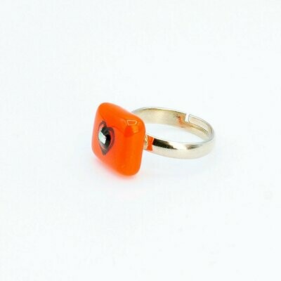 Bague enfant orange cœur
