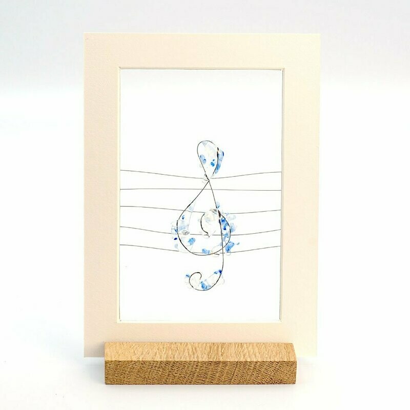 Note de musique bleu fil