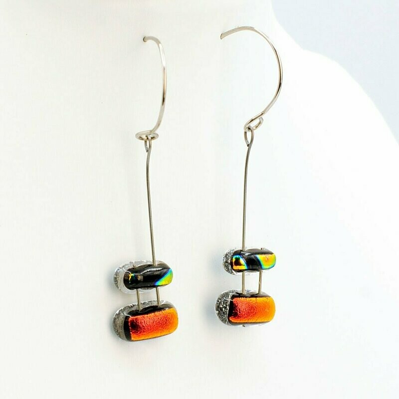 Boucles d'oreilles fil carré