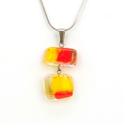 Collier Magma 2 pièces sur chaîne inox