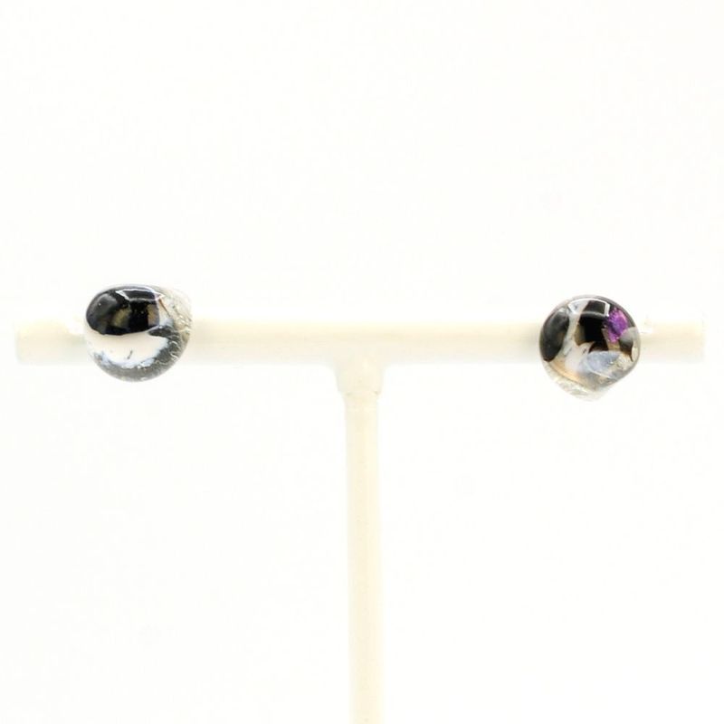 Boucles d'oreilles puces Minérale