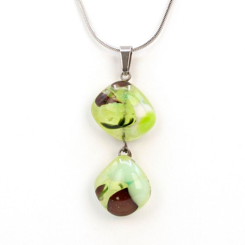 Collier Rivière 2 pièces sur chaîne inox