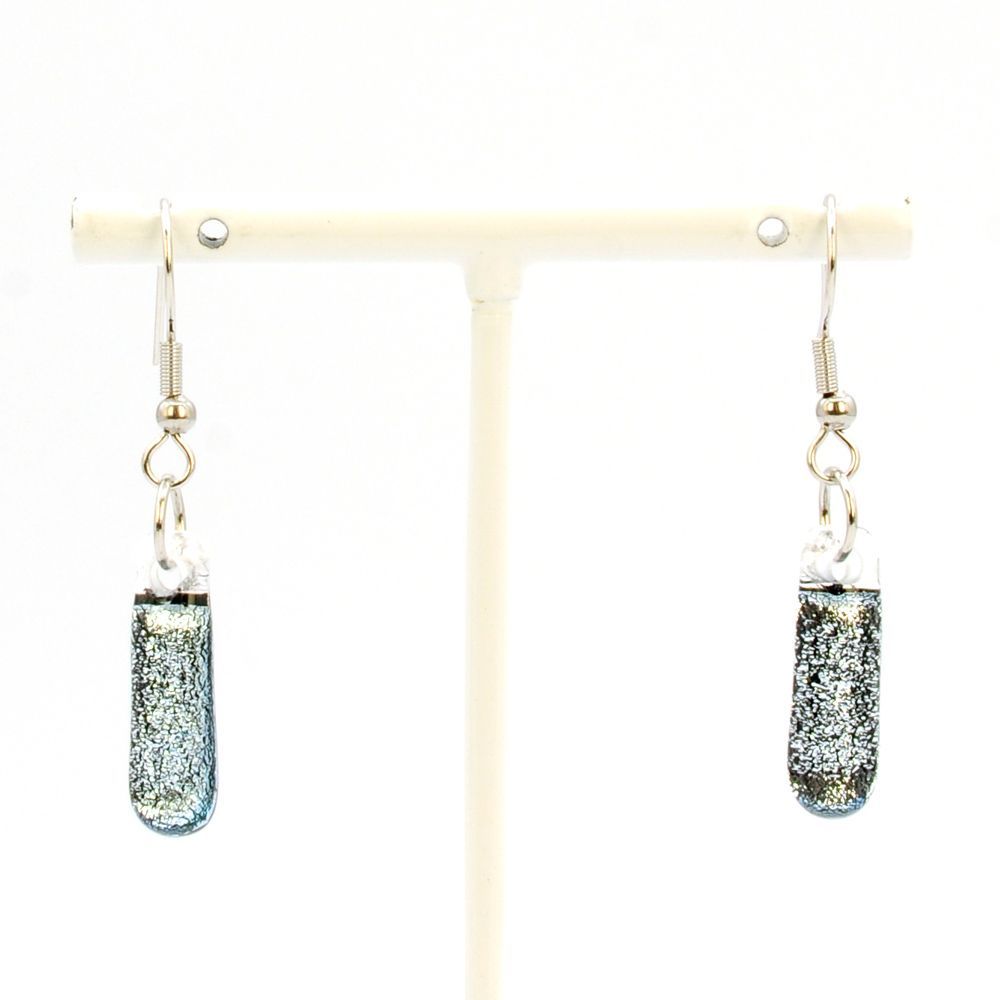 Boucles d'oreilles Hypno Argent/Bleu