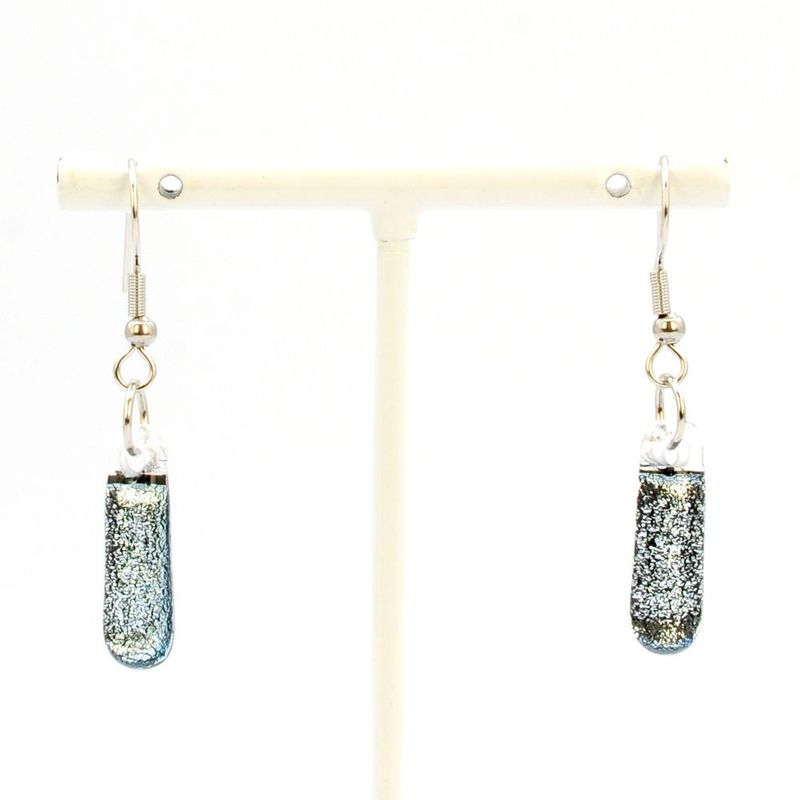 Boucles d'oreilles Hypno Argent/Bleu