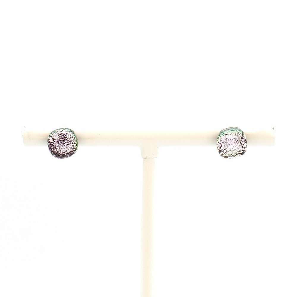 Boucles d'oreilles bouton Hypno Rose/Vert