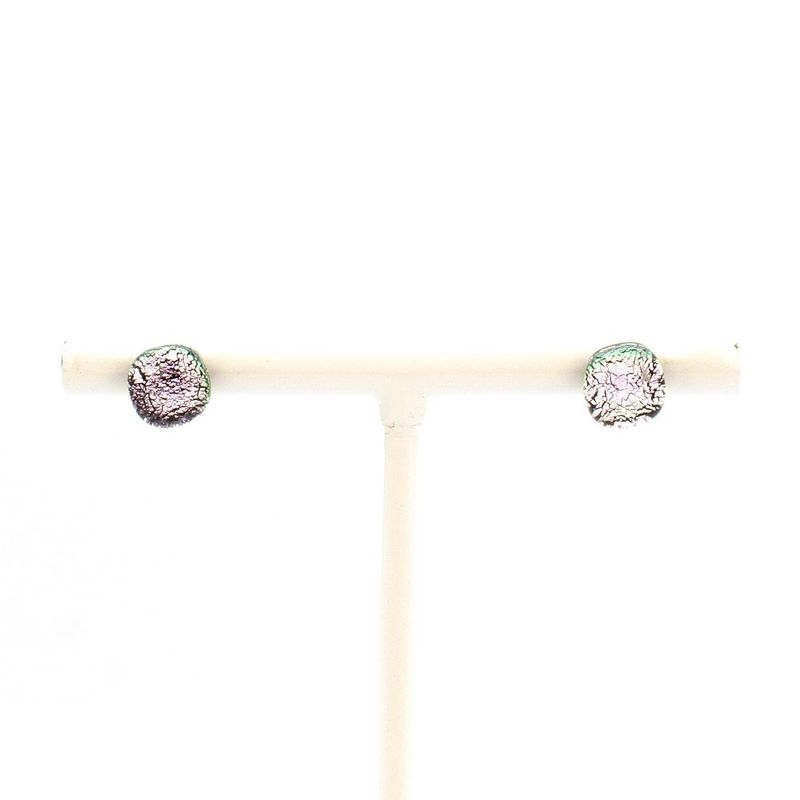 Boucles d'oreilles bouton Hypno Rose/Vert