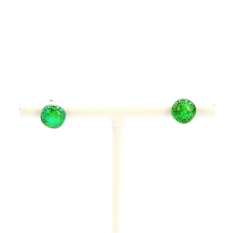 Boucles d'oreilles bouton hypno Vert