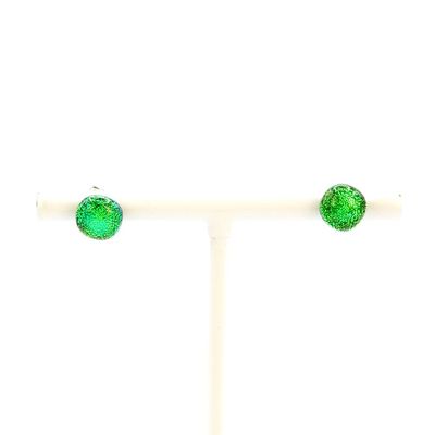Boucles d'oreilles bouton hypno Vert