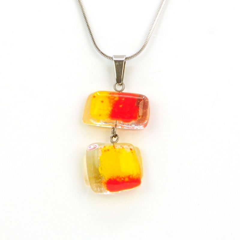 Collier Magma 2 pièces sur chaîne inox