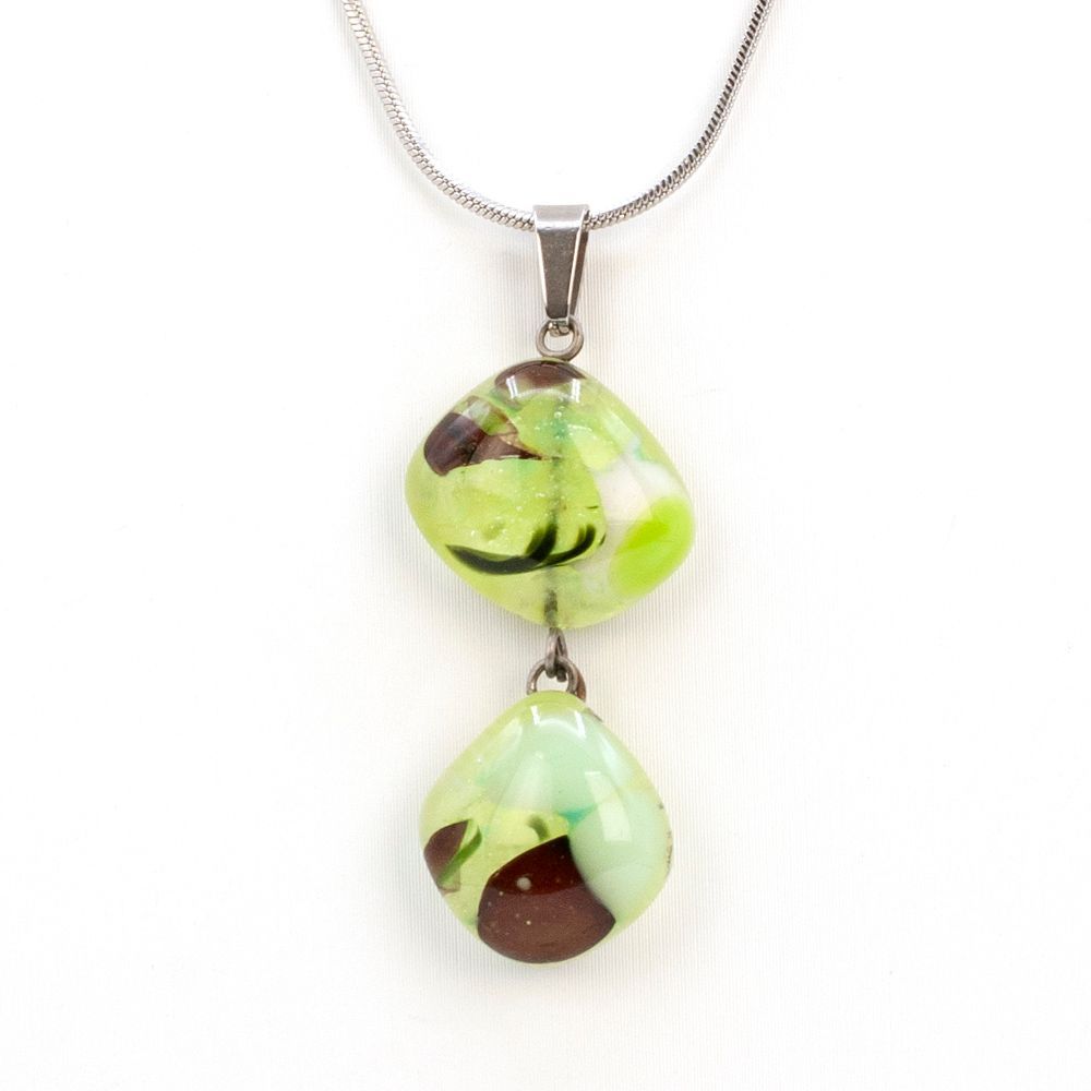 Collier Rivière 2 pièces sur chaîne inox