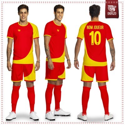 Maillot Foot Rouge et Jaune Atletico
