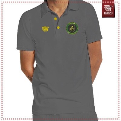 Polo gris 100% coton Nanterre Foot Fauteuil