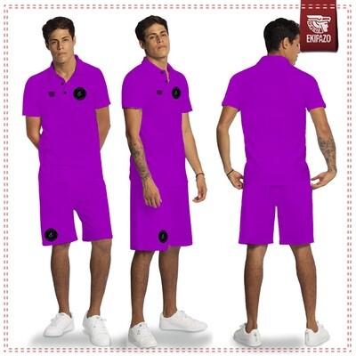 Polo violet 100% coton Nanterre Foot Fauteuil