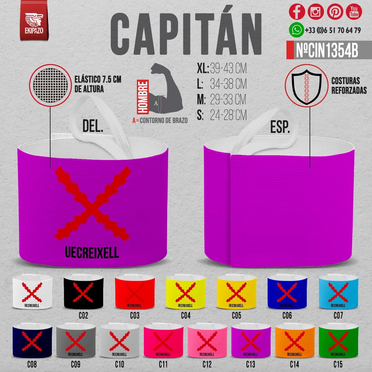 20 CINTAS TALLAS DIFERENTES