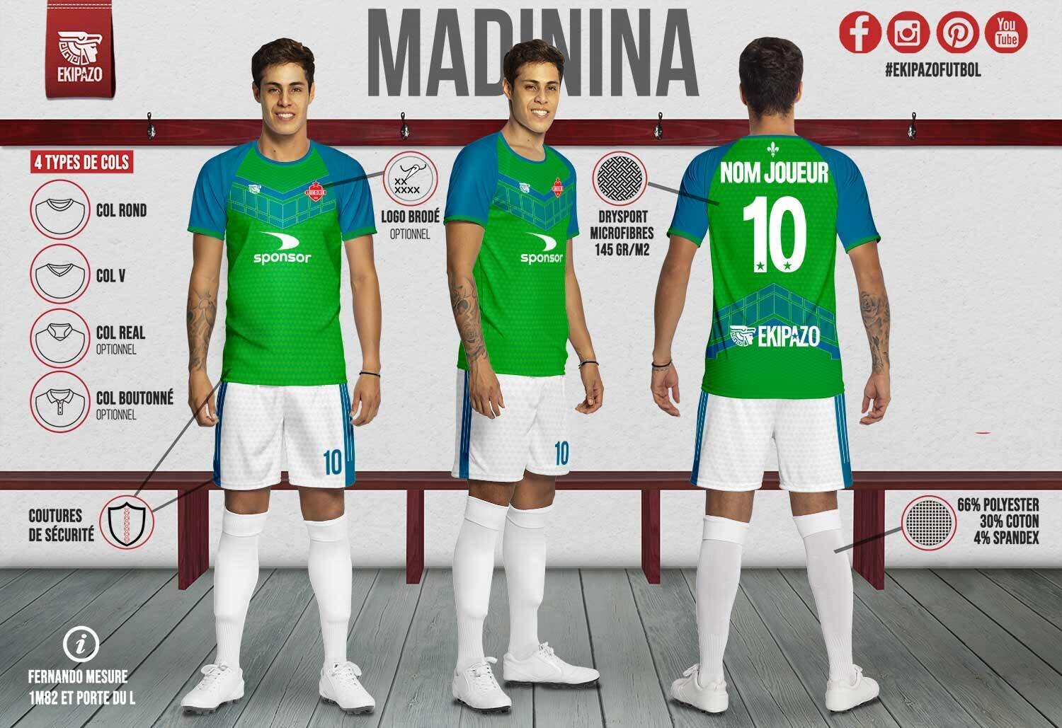 Maillot de football Martinique - Modèle Madinina