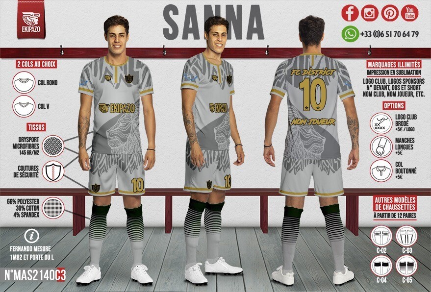 Lot de 12+1 maillots