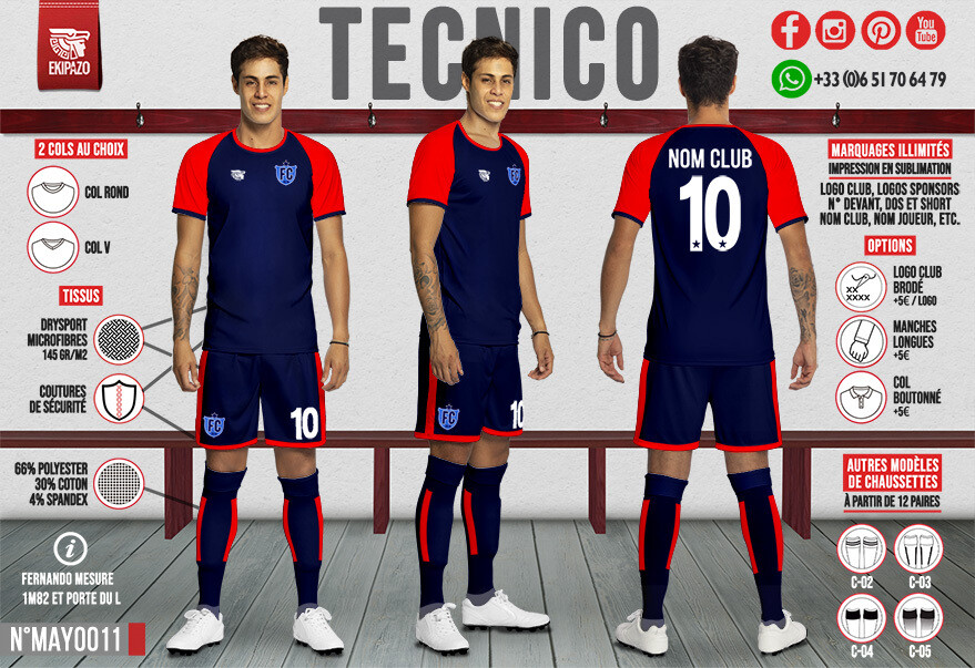 MAY0011 ENSEMBLE MAILLOT SHORT CHAUSSETTES