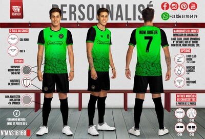 Lot de 5 maillots logo brodé réassort et design client