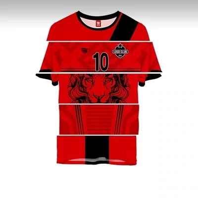 Maillot de foot rouge et noir