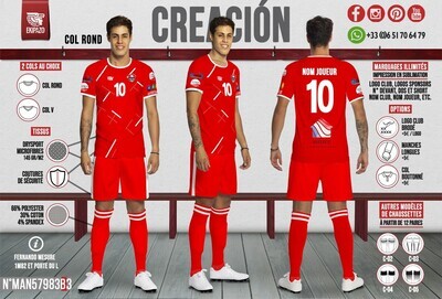 9 maillots (6 adultes et 3 enfants)